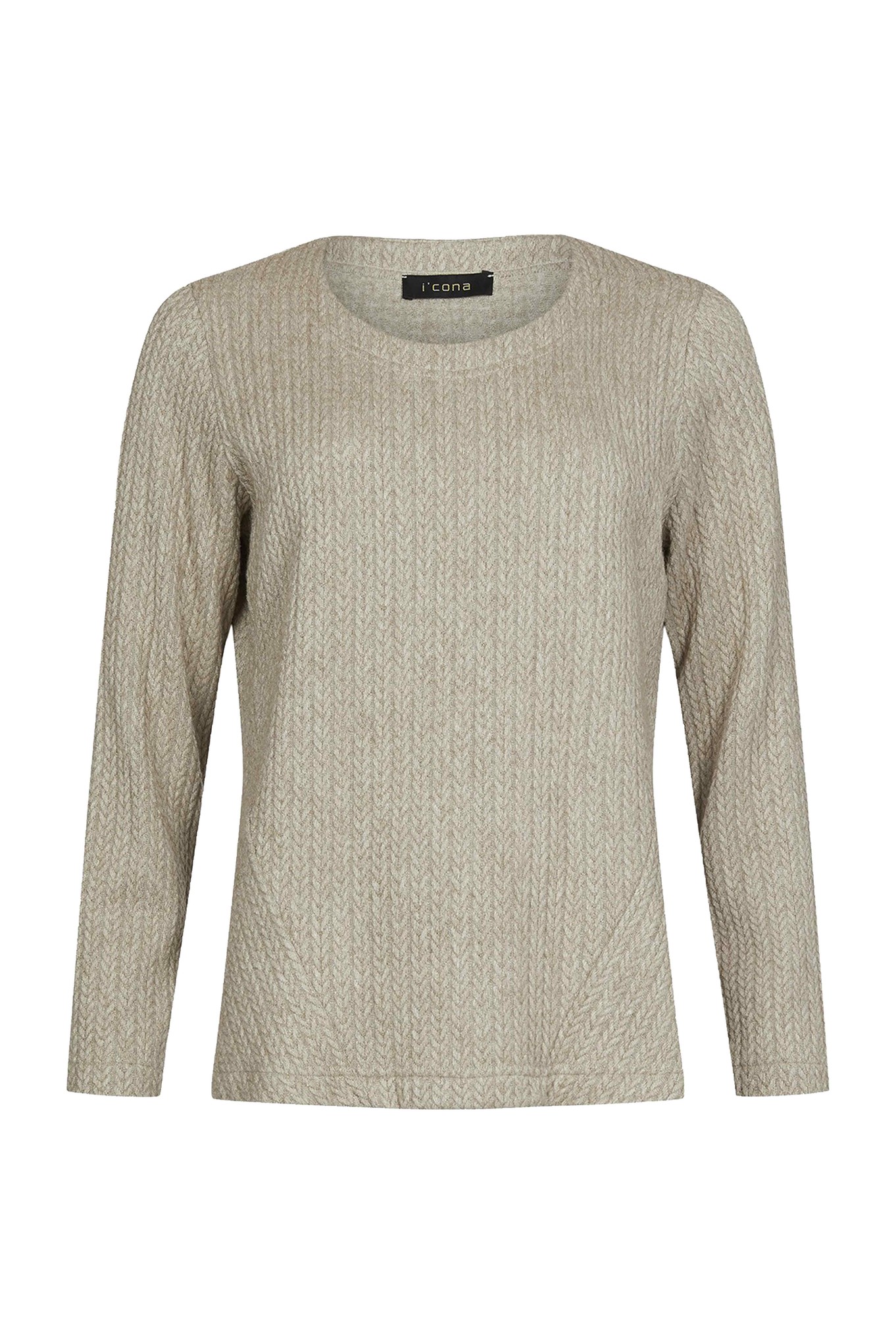 I'cona Luxe Cable Knit Design Top