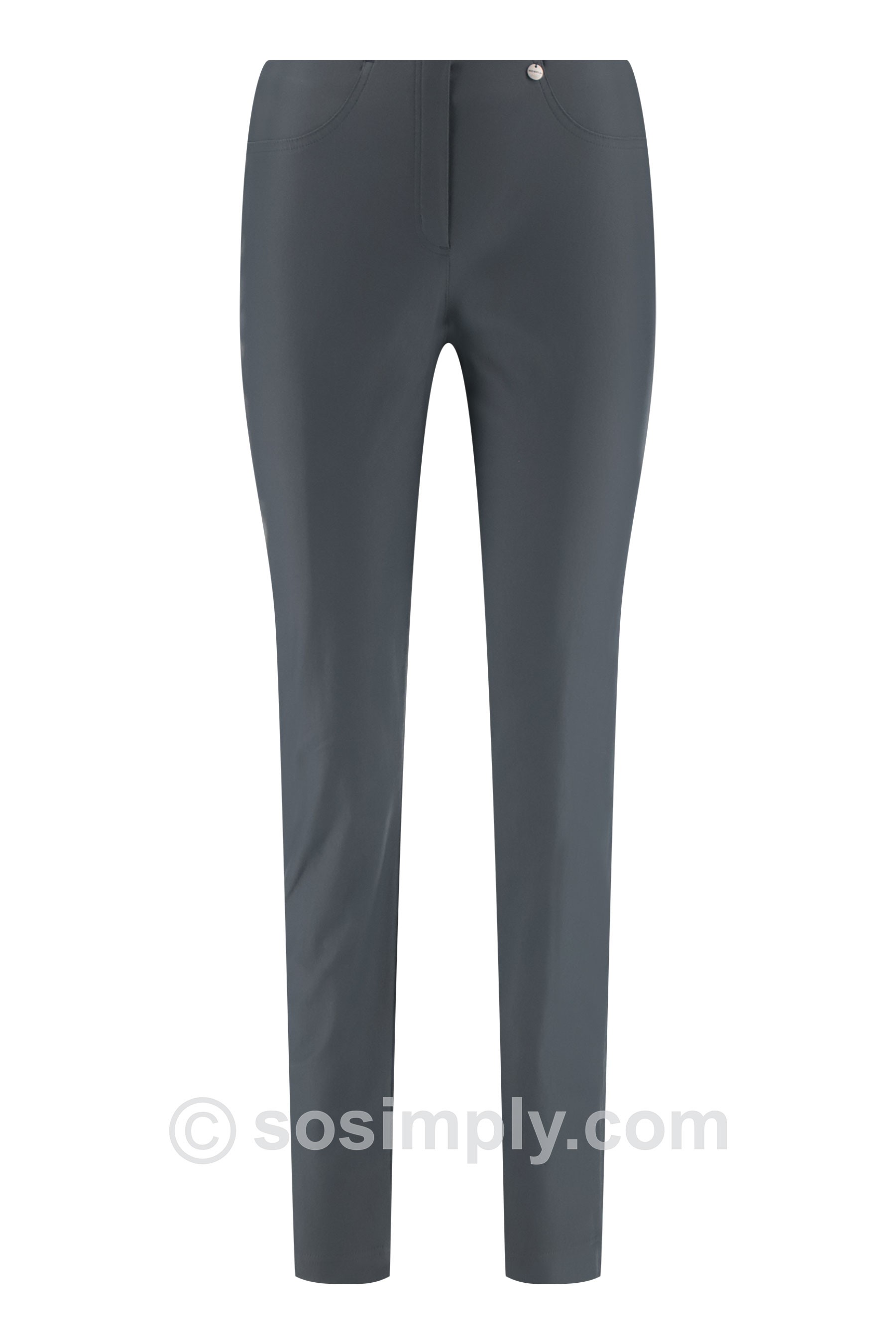 Robell Bella Black Faux Leather Trouser - So Simply Robell