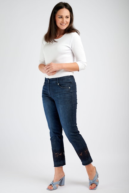 Jeans with sale lace hem