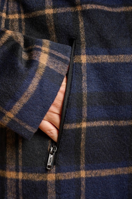 Jasmann plaid sale wool coat